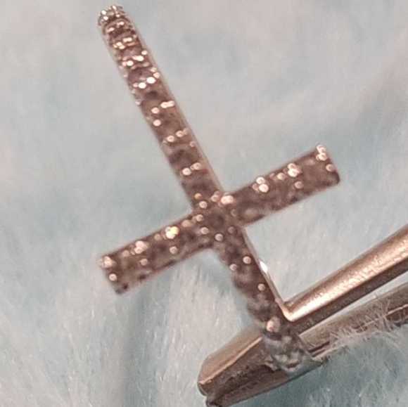 Cross ring, silver tone, size 9 - Picture 1 of 8